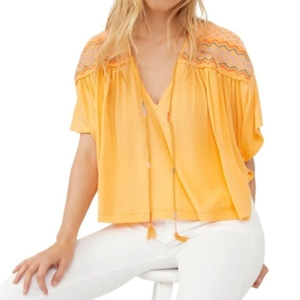 NWT Free People Market Tee Oversized in Carrot Ginger size S